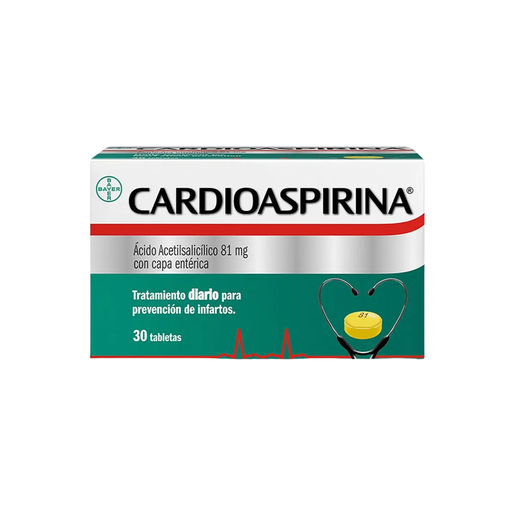 [LB023-002-N-0145] Cardioaspirina Tabletas Recubiertas Entericas BAYER OTC