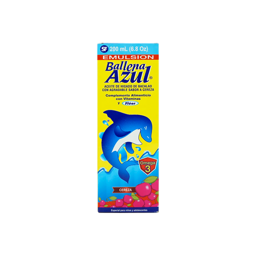 [LB155-002-N-0103] Ballena Azul Con Fluor Emulsion Oral Sabor A Cereza  200 Ml Santa Fe