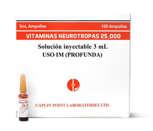 [LB001-001-N-0021] Vitaminas Neurotropas Caplin  25000 Mcg Solucion Inyectable CaplinPoint Laboratories Ltd.