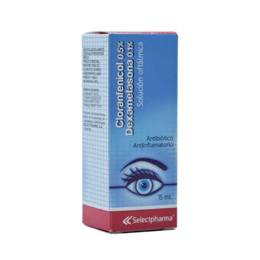 [LB158-002-N-0162] Cloranfenicol 0.5% + Dexametasona 0.1% Solución Oftálmica Gotero Fco. 15 ml SelectPharma