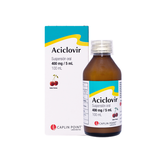 [LB001-001-N-0140] Aciclovir Susp. 400mg/5ml - 100ml Caplin Point Laboratories
