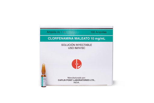 [LB001-001-N-0143] Clorfeniramina solucion inyectable 10 mg/ 1ml Caplin Point Laboratories