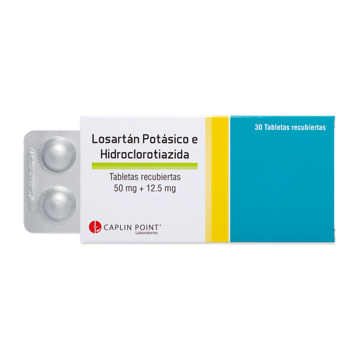 [LB001-001-N-0144] Losartan Pot. 50mg + Hidroclorotiazida 12.5mg Tableta Caplin Point Laboratories