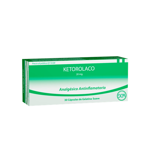 [LB044-002-N-0348] Ketorolaco Farmacaps 20 Mg Capsulas De Gelatina Suave Conamep