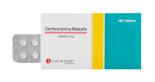 [LB001-001-N-0158] Clorfeniramina Caplin 4 Mg. Tabletas Caplin Point CaplinPoint Laboratories Ltd.