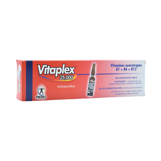 [LB071-002-N-0667] Vitaplex 25,000 Solucion Inyectable 3Ml. Kit Pheniel Grupo Pheniel