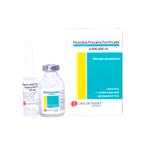 [LB001-001-N-0189] Penicilina Procaina Fortificada Inj 4mega + Agua Esteril 10ml Caplin Point Laboratories