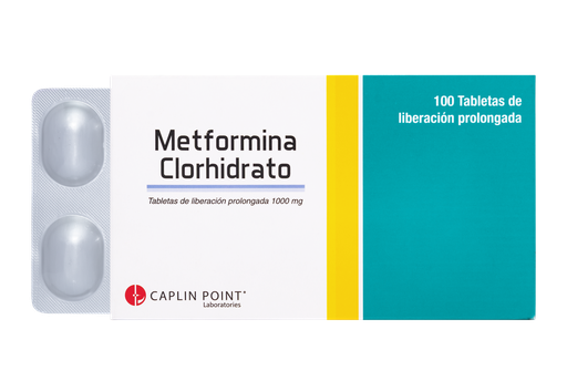 [LB001-001-N-0200] Metformina 1,000mg Tableta Caplin Point Laboratories TVC