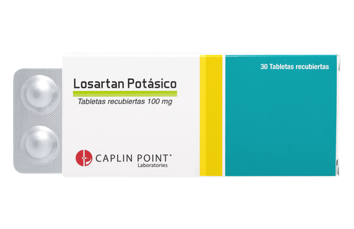 [LB001-001-N-0206] Losartan Potasico x Tabletas 100mg (caja de 30) Caplin Point Laboratories