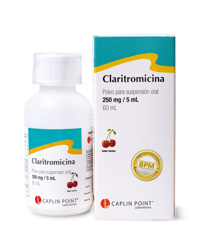 [LB001-001-N-0222] Claritromicina Suspension 250mg / 5ml - 60ml Caplin Point Laboratories