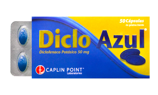[LB001-001-N-0261] Diclo Azul 50mg Caps Gelatina Blanda Caplin Point Laboratories