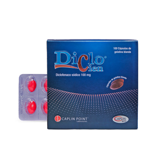 [LB001-001-N-0284] DICLOCIEN Gel Capsulas (Diclo. Sod. Caps 100mg) x 100s Caplin Point Laboratories