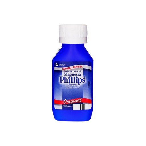 [LB072-002-N-0360] Leche De Magnesia Phillips 60ml 425 Mg 5 Ml Suspension Oral Aspen OTC