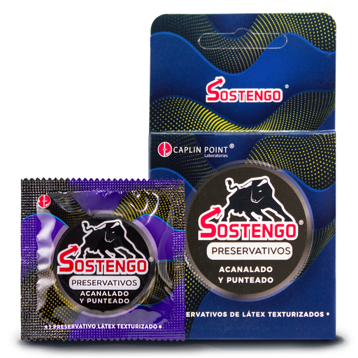 [LB001-001-N-0328] Sostengo Preservativos Acanalado Y Punteado CaplinPoint Laboratories Ltd.