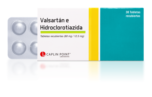 [LB001-001-N-0364] Valsartan 80mg + Hidroclorotiazida 12.5mg Tableta Caplin Point Laboratories