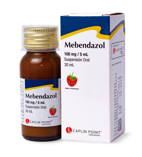 [LB001-001-N-0369] Mebendazol 100 mg / 5 ml susp oral  30ml CaplinPoint Laboratories Ltd.
