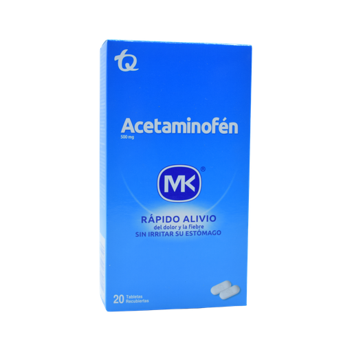 [LB174-012-N-0380] Acetaminofén 500mg tabletas MK CAJA DE 20 MCKESSON