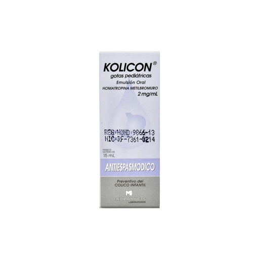 [LB-108-039-N-0006] Kolicon Antiespasmodico 2Mg/mL Frasco Gotero de 15 mL Mediproducts, S.A.