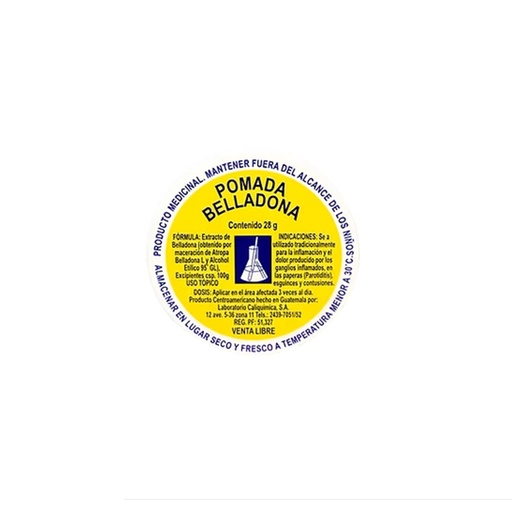 [LB-038-040-N-0009] Pomada Belladona 28g Caliquimica S.A