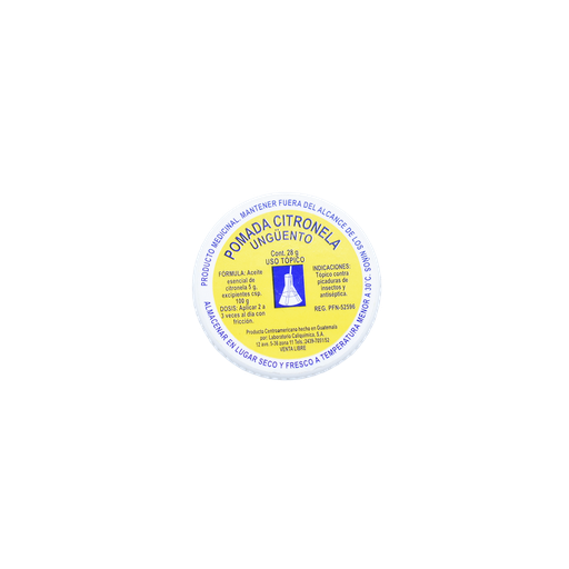 [LB-038-040-N-0024] Pomada linaza Unguento Citronela 28g UNIDAD Caliquimica S.A